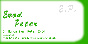 emod peter business card